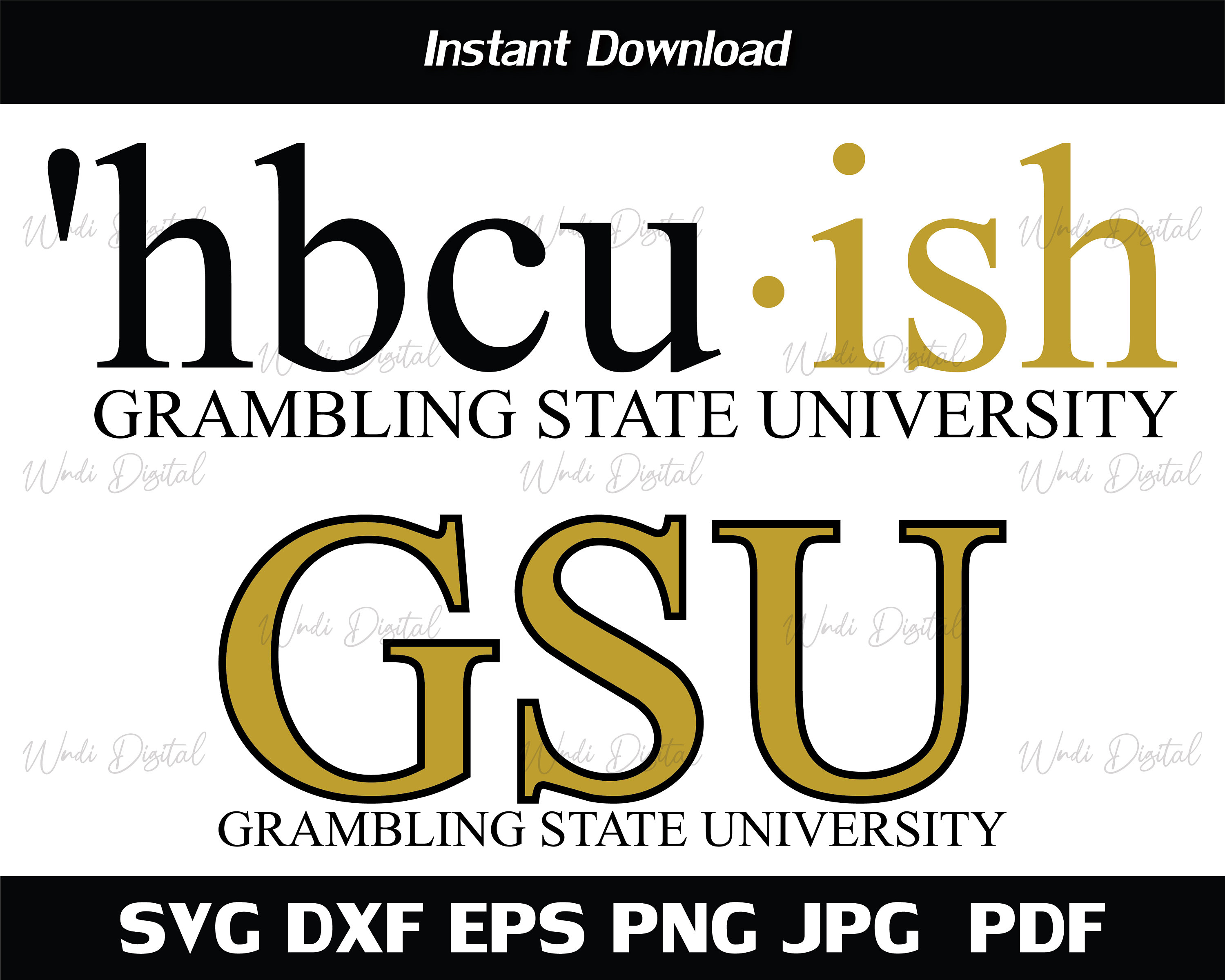 Hbcuish Grambling State University Svg Cut Files Svg Files Etsy