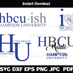 Hbcu-ish Hampton University Svg, HBCU Made, HU, fichiers de coupe, fichiers Svg pour Cricut, fichiers de coupe Silhouette.
