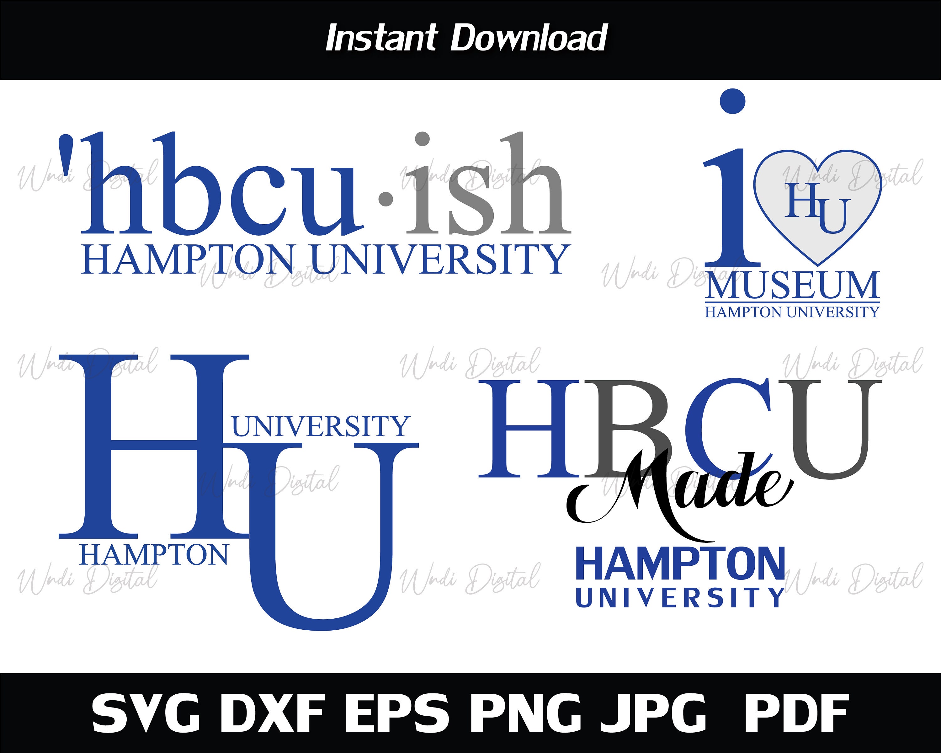 Hbcuish Hampton University Svg HBCU Made HU Cut Etsy