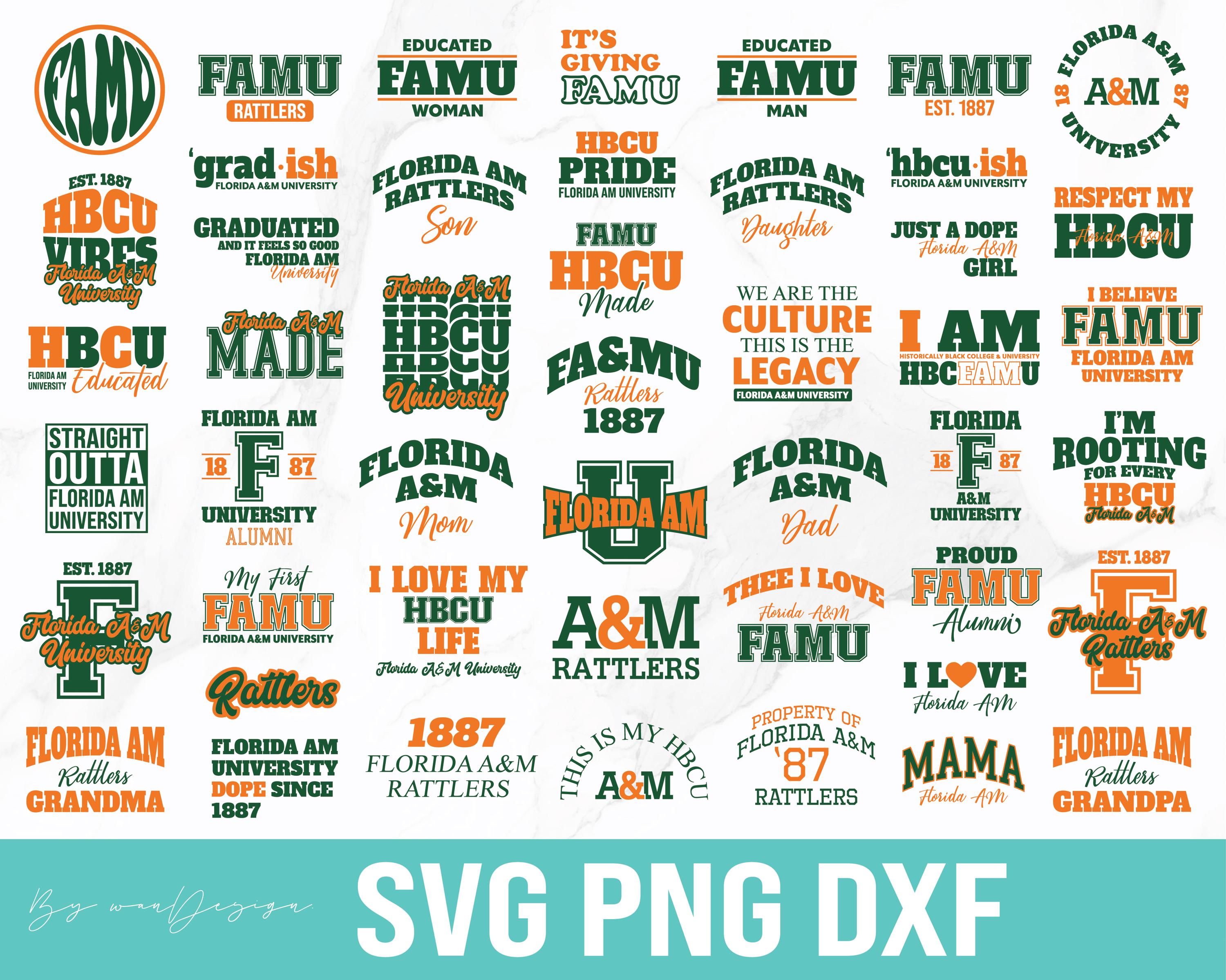 HBCU Pride Florida A&M University Svg, FAMU Svg, New Hbcu 2025, Florida Rattlers 1887 Svg, HBCU Bundles Svg, Digital files, Svg Png Dxf.