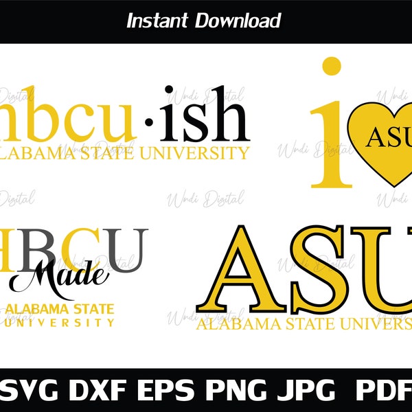 Hbcu-ish Alabama state university Svg , HBCU Made , ASU , Cut Files, Svg Files for Cricut, Silhouette cut files.