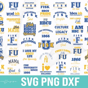 Fisk University Svg, FU Svg, New Hbcu 2025 Collection, Fisk Bulldogs 1866 Svg, HBCU Bundles Svg, Digital files, Svg Png Dxf.