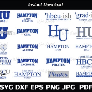 Hbcu-ish Hampton University Svg , HBCU Bundle svg , Cut Files, Svg Files for Cricut, Silhouette cut files.