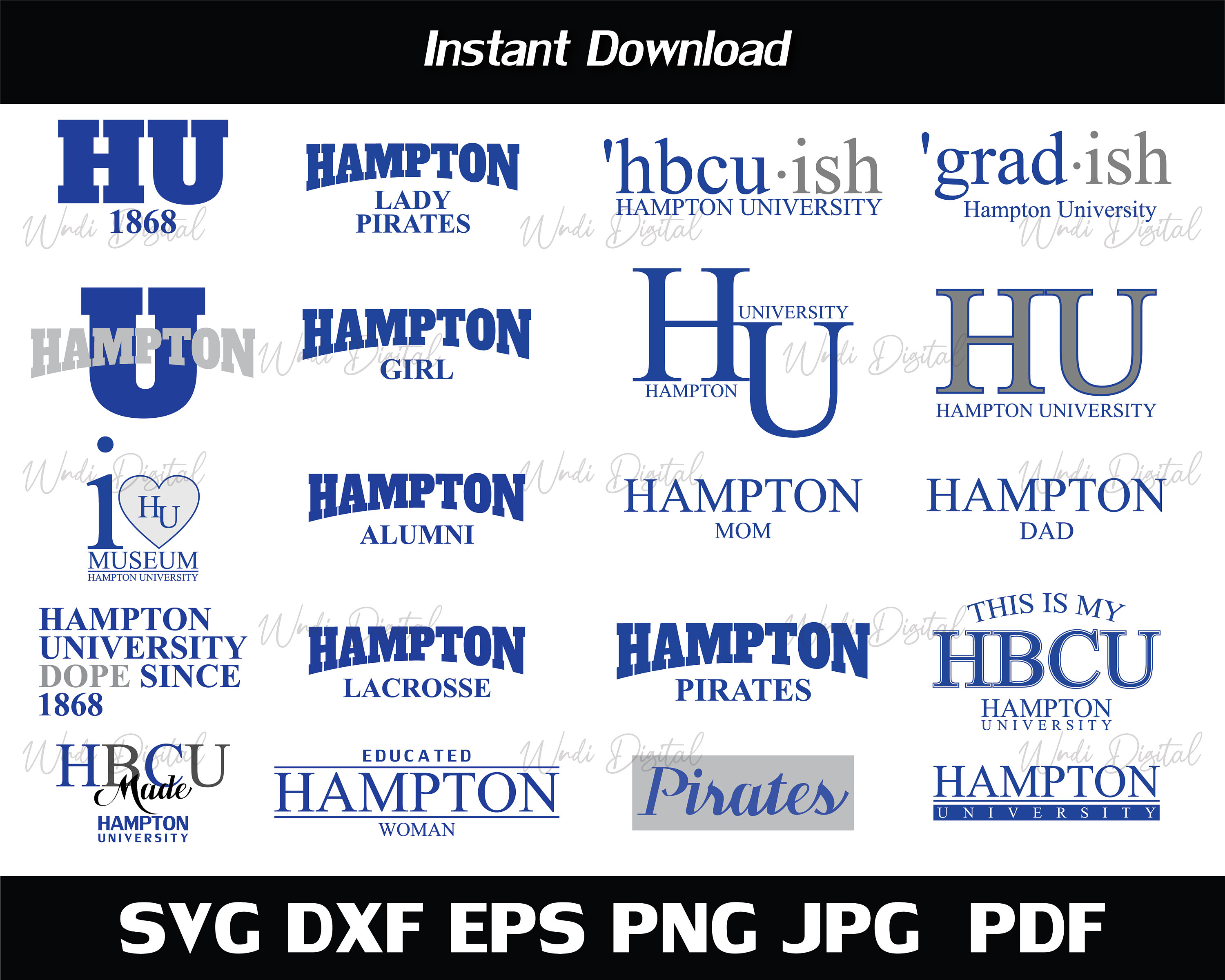 Hbcu-ish Hampton University Svg , HBCU Bundle Svg , Cut Files, Svg ...