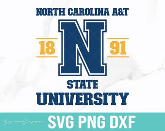 North Carolina AT Landesuniverität SVG, PNG AT SVG, North Carolina A & t Aggies 1891 SVG, Hbcu SVG, Clipart, digitale Datei, SVG, Png, Dxf