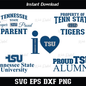 Tennessee State University Svg, trotse Tennessee State Alumni Svg, ik hou van TSU Svg, gesneden bestanden, Svg-bestanden voor Cricut, silhouet gesneden bestanden.