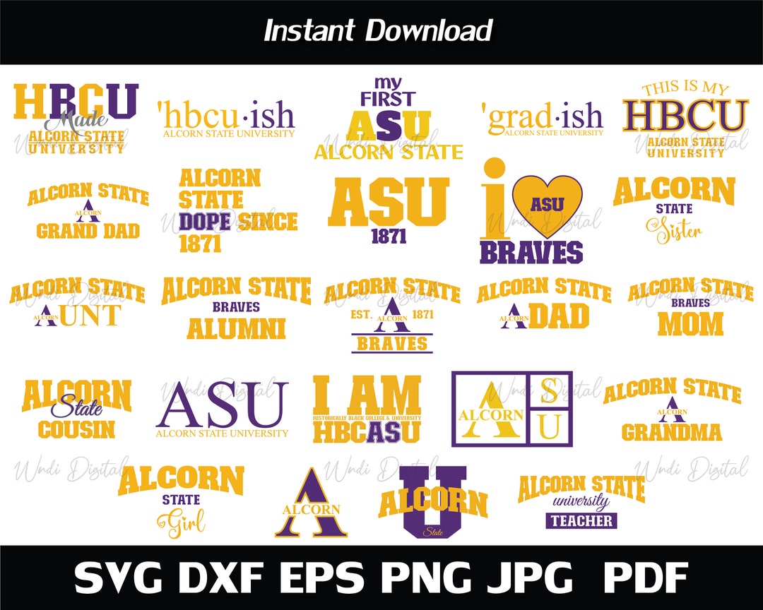 Hbcuish Alcorn State University SVG, HBCU Bundle Svg , Cut Files, Svg