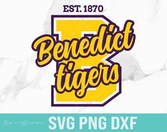 Logotipo SVG de los Tigres del Benedict College, HBCU (Descarga digital)
