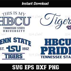 Tennessee State University Svg, HBCU Pride Svg, Tennessee State TIGERS Svg, gesneden bestanden, Svg-bestanden voor Cricut, silhouet gesneden bestanden.