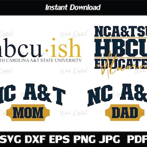 Hbcu-ish North Carolina A&T State University , HBCU Bundle , NCATSU MOM Svg Cut Files , Svg Files for Cricut, Silhouette cut files.