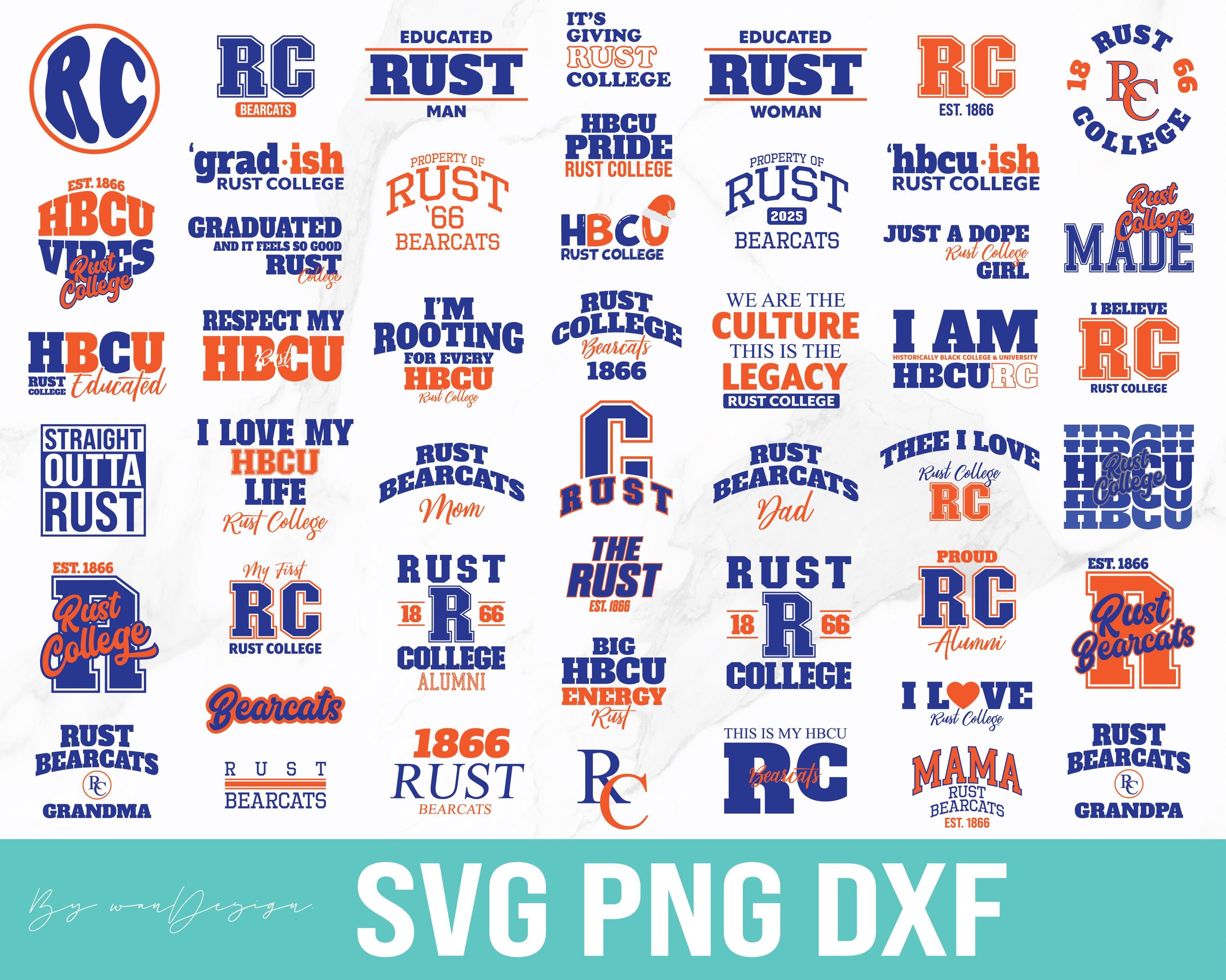 Hbcu Pride Rust College Svg, New Hbcu 2025 Collection, Rust College ...
