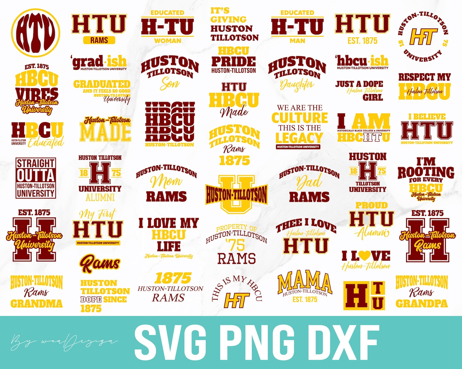 Huston Tillotson University SVG Bundle, HTU Rams, HBCU Designs (digital ...