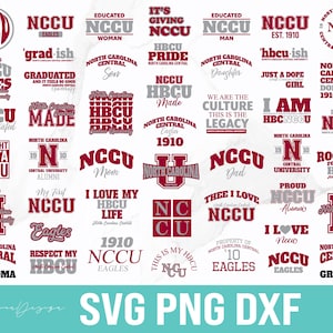 North Carolina Central University Svg, NCCU Svg, New Hbcu 2025 Collection, NCCU Eagles 1910, HBCU Bundles Svg, Digital files, Svg Png Dxf.