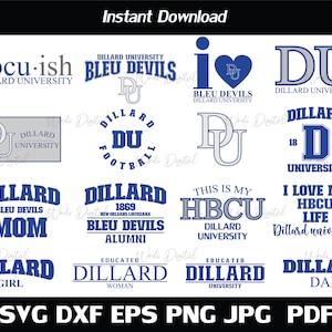 Dillard University Svg , HBCU Bundle svg , Dillard MOM , DAD , Educated Dillard Svg , Cut Files, Svg Files for Cricut, Silhouette cut files.