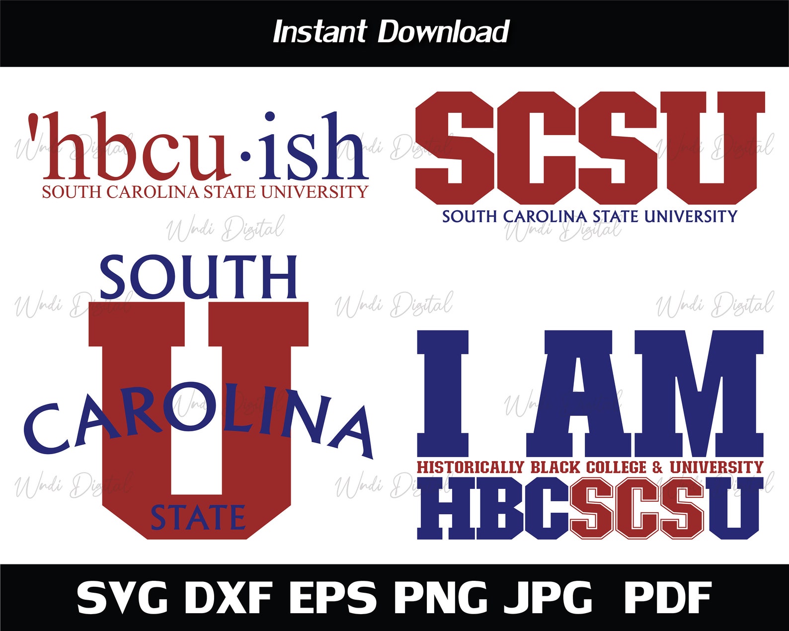 Hbcuish South Carolina State University Svg I AM HBCU South Etsy