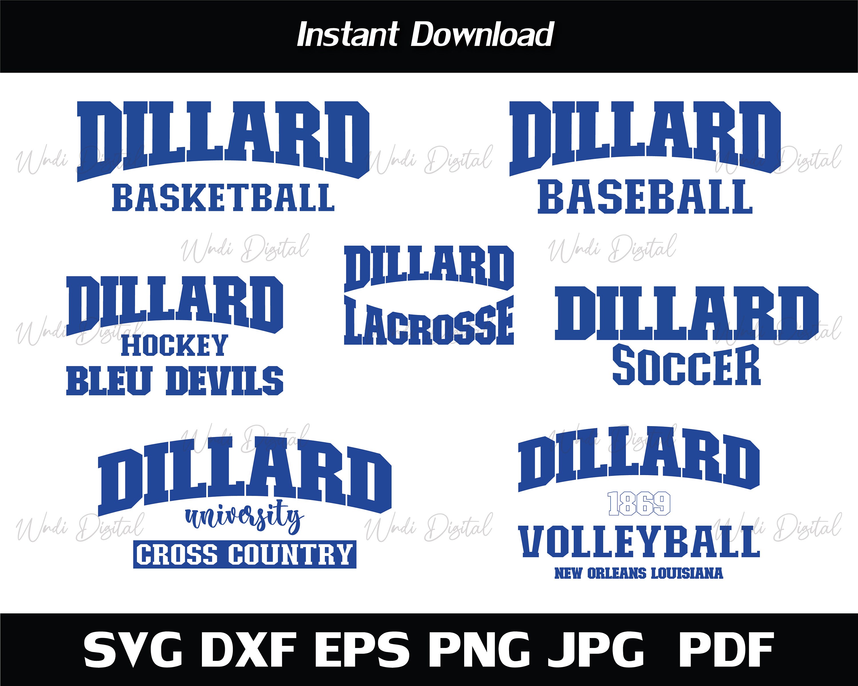 Dillard University Svg , Dillard Sports , Dillard Baseball ,dillard