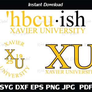 Hbcu-ish Xavier University  Svg, XU 1925 Svg , Cut Files, Svg Files for Cricut, Silhouette cut files.
