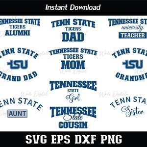 Tennessee State University Svg, bundel Svg, Tennessee State Alumni Svg, moeder, vader, gesneden bestanden, Svg-bestanden voor Cricut, silhouet gesneden bestanden.