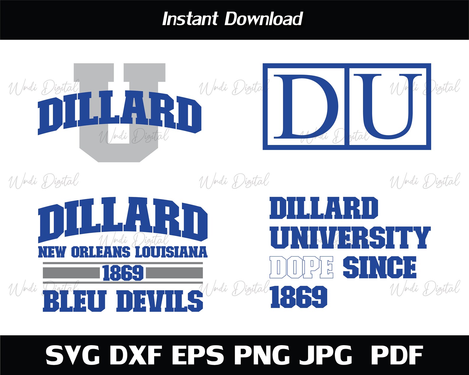 Dillard University Svg Dillard New Orleans Louisiana 1869 Etsy