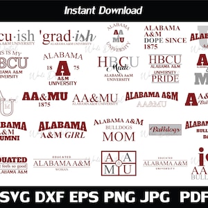 Alabama A&M University Bundle Svg, Alabama svg, Bulldogs svg, Hbcu-achtig, Afgestudeerd, Cut Files, Svg Files voor Cricut, Silhouette cut files.