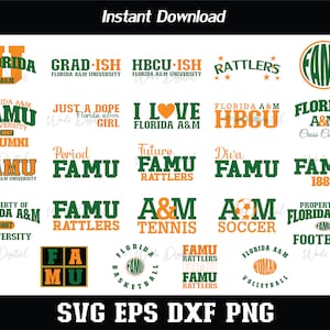 Hbcu-ish Florida A&M University Svg, HBCU Bundle Svg, Florida Sport Svg, fichiers coupés, fichiers Svg pour Cricut, fichiers coupés Silhouette.