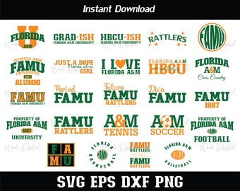 Hbcu-ish Florida A&M University Svg , HBCU Bundle Svg , Florida Sport Svg , Cut Files, Svg Files for Cricut, Silhouette cut files.