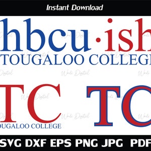 Hbcu-ish Tougaloo College, Svg Cut Files, Svg Files for Cricut, Silhouette cut files.