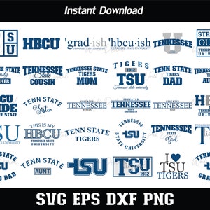 Hbcu-ish Tennessee State University Svg, HBCU bundel Svg, gesneden bestanden, Svg-bestanden voor Cricut, silhouet snijden bestanden.