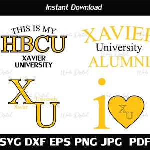 Xavier University ALUMNI Svg , This is my HBCU , I Love , XU Xavier University , Cut Files, Svg Files for Cricut, Silhouette cut files.