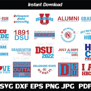 Hbcu-ish Delaware State University Svg , HBCU Bundle Svg , Delaware State 1891 Svg Cut Files, Svg Files for Cricut , Silhouette cut files.