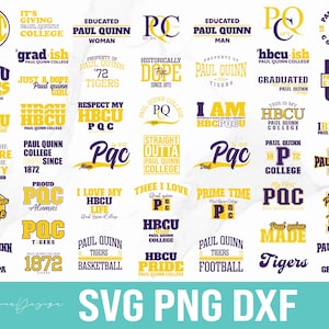 Hbcu Pride Paul Quinn College Svg, nouvelle collection Hbcu 2025, Paul Quinn TIGERS Svg, ensembles HBCU Svg, Png, Dxf.
