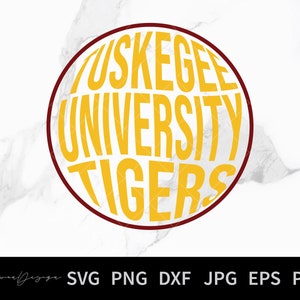 Tuskegee University TIGERS Svg, Tuskegee 1881 Svg, Tuskegee Tigers Svg, HBCU Svg, Clipart, Print and Cut File, Silhouette, Png, Dxf