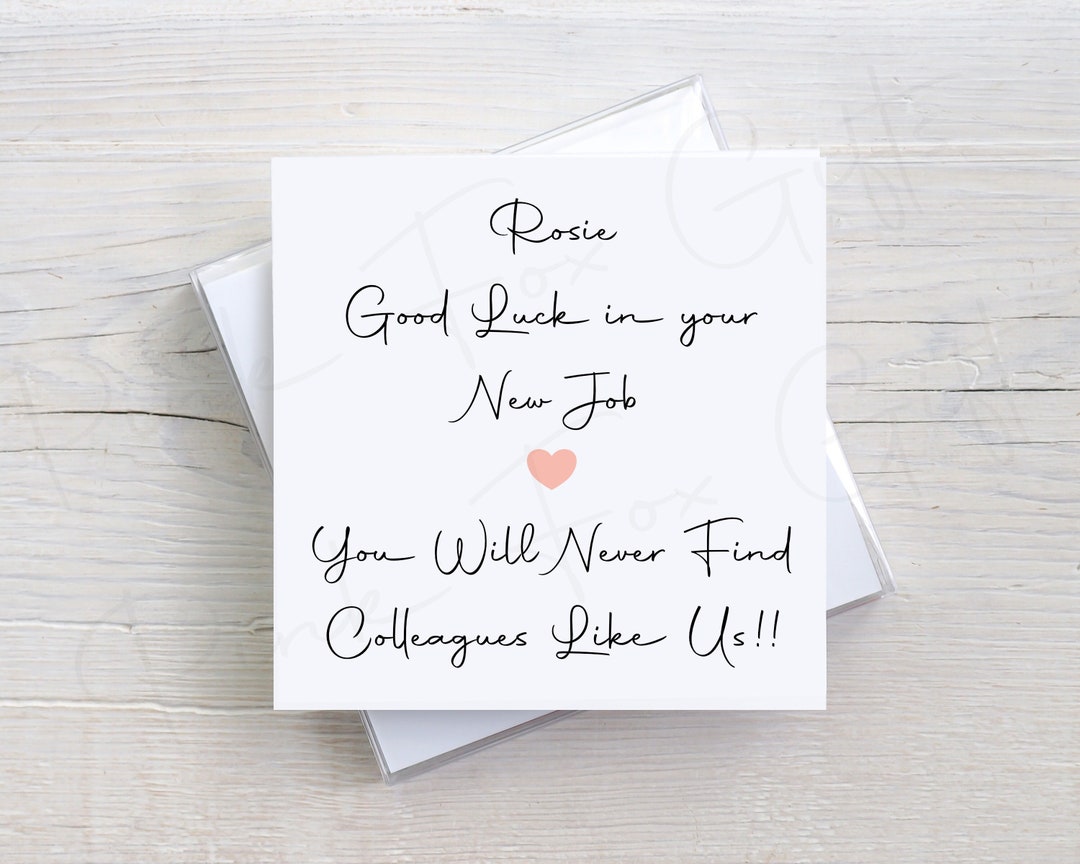 Personalised New Job Card: Good Luck Leaving Card - Etsy UK