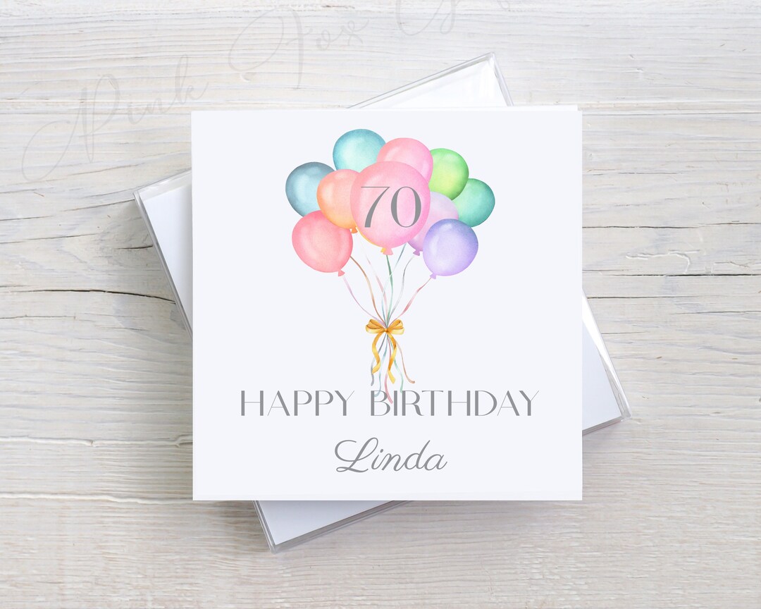 Personalised 70th Birthday Card - Etsy UK