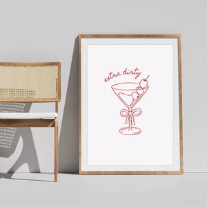 extra dirty, martini, modna sztuka ścienna (pobieranie cyfrowe + darmowa tapeta na telefon)
