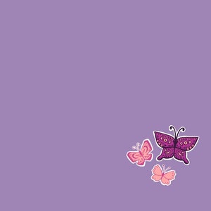 Sticker Style Purple Butterflies (PC WALLPAPER)