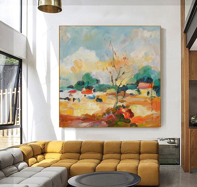 Large Original Landscape Painting contemporary Arthand Made Etsy