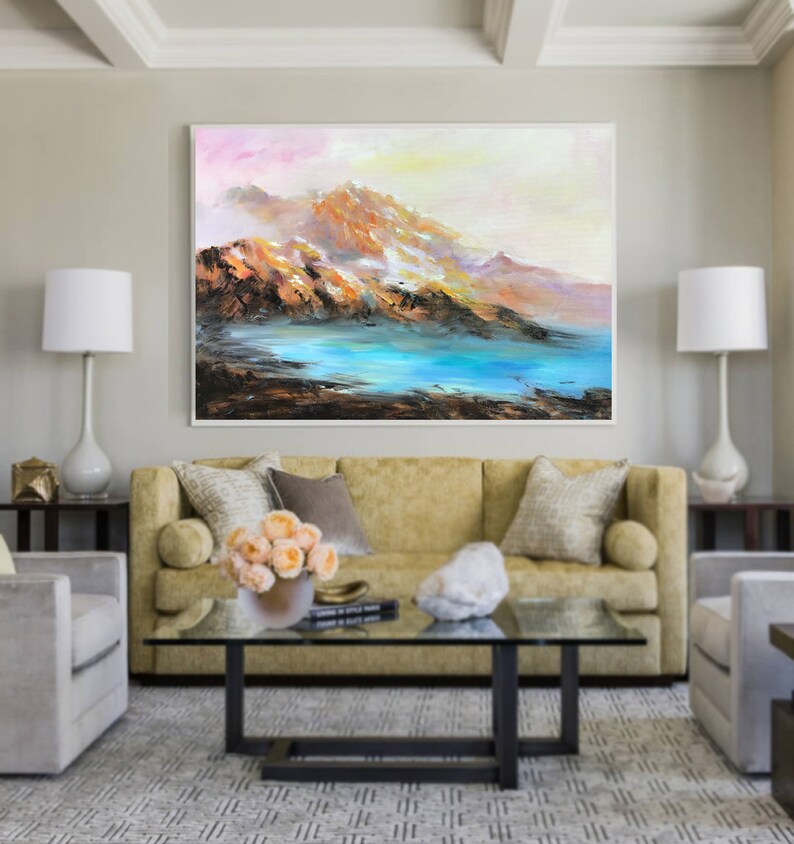 Large Original Landscape Painting hand Made Painting acrylic Etsy