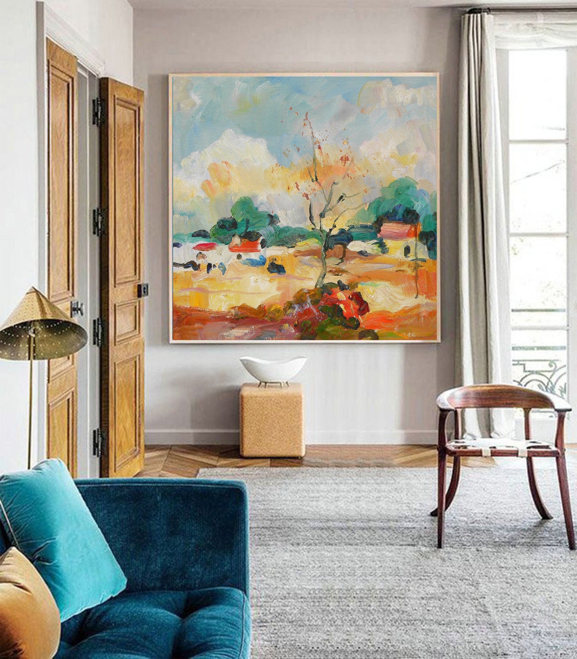 Large Original Landscape Painting contemporary Arthand Made Etsy