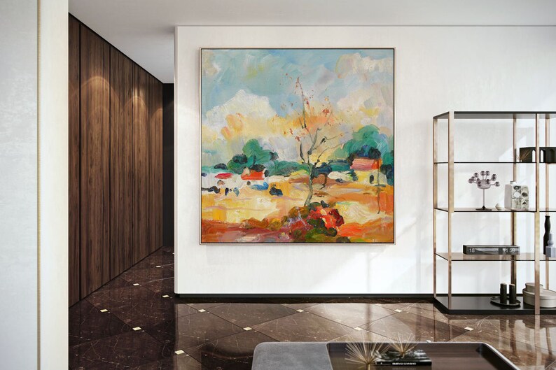 Large Original Landscape Painting contemporary Arthand Made Etsy