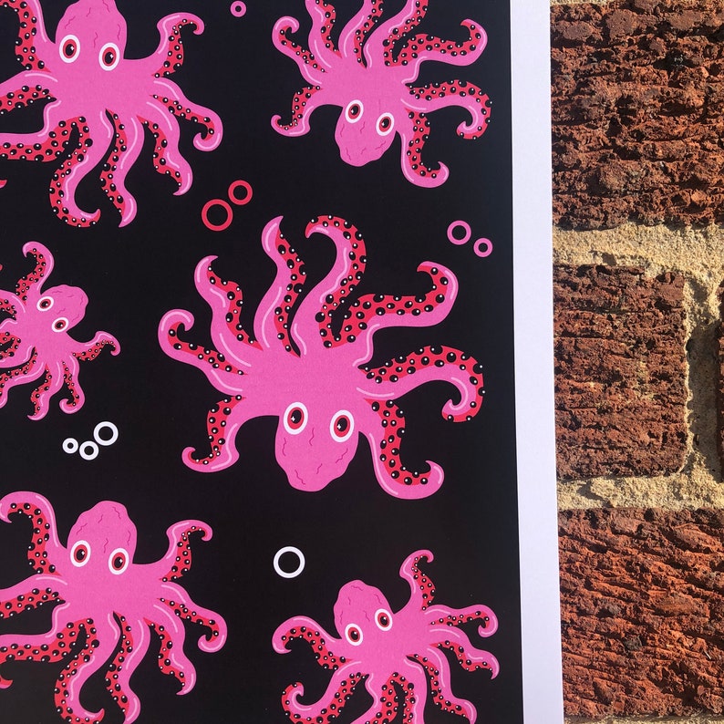 A4 Octopus Print image 5