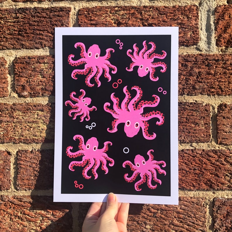 A4 Octopus Print image 1