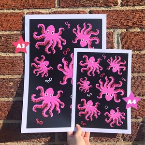 A4 Octopus Print image 2