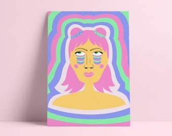 Eye Roll - A4 Digital Art Print 300gsm