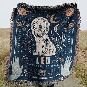 Leo Blanket Zodiac Blanket Gifts For Leo Baby Throw Blanket Astrology Gifts for Leo Zodiac Gifts Throw Blanket Zodiac Woven Tapestry