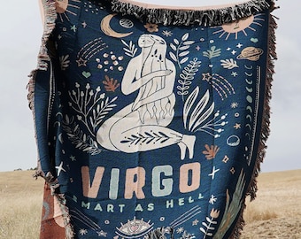 Virgo Blanket Zodiac Blanket Gifts For Virgo Baby Astrology Throw Blanket Astrology Gifts Throw Blanket Zodiac Tapestry Astrology Decor Gift