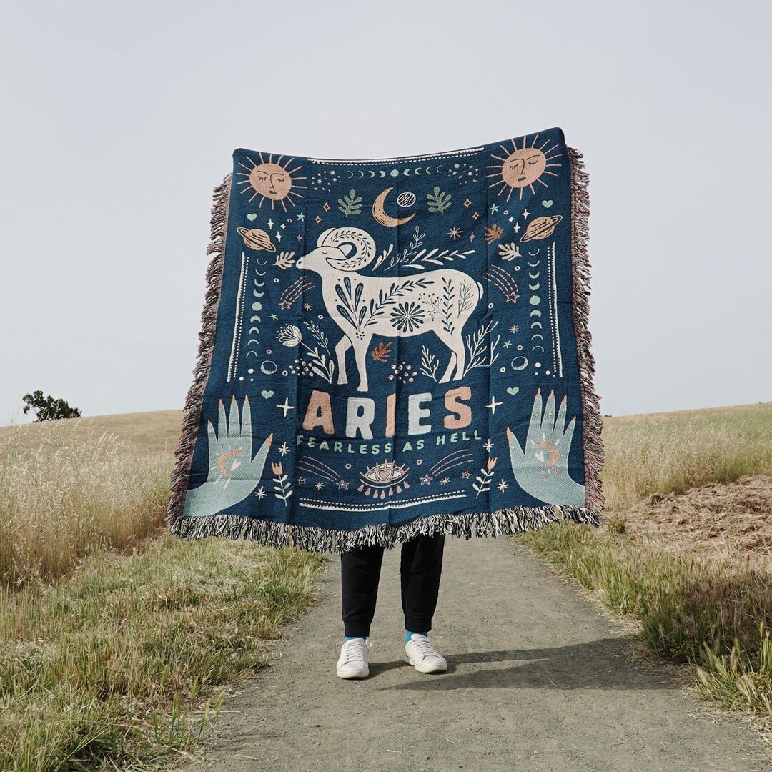 Aries Blanket Zodiac Blanket Gifts for Aries Baby Throw Blanket