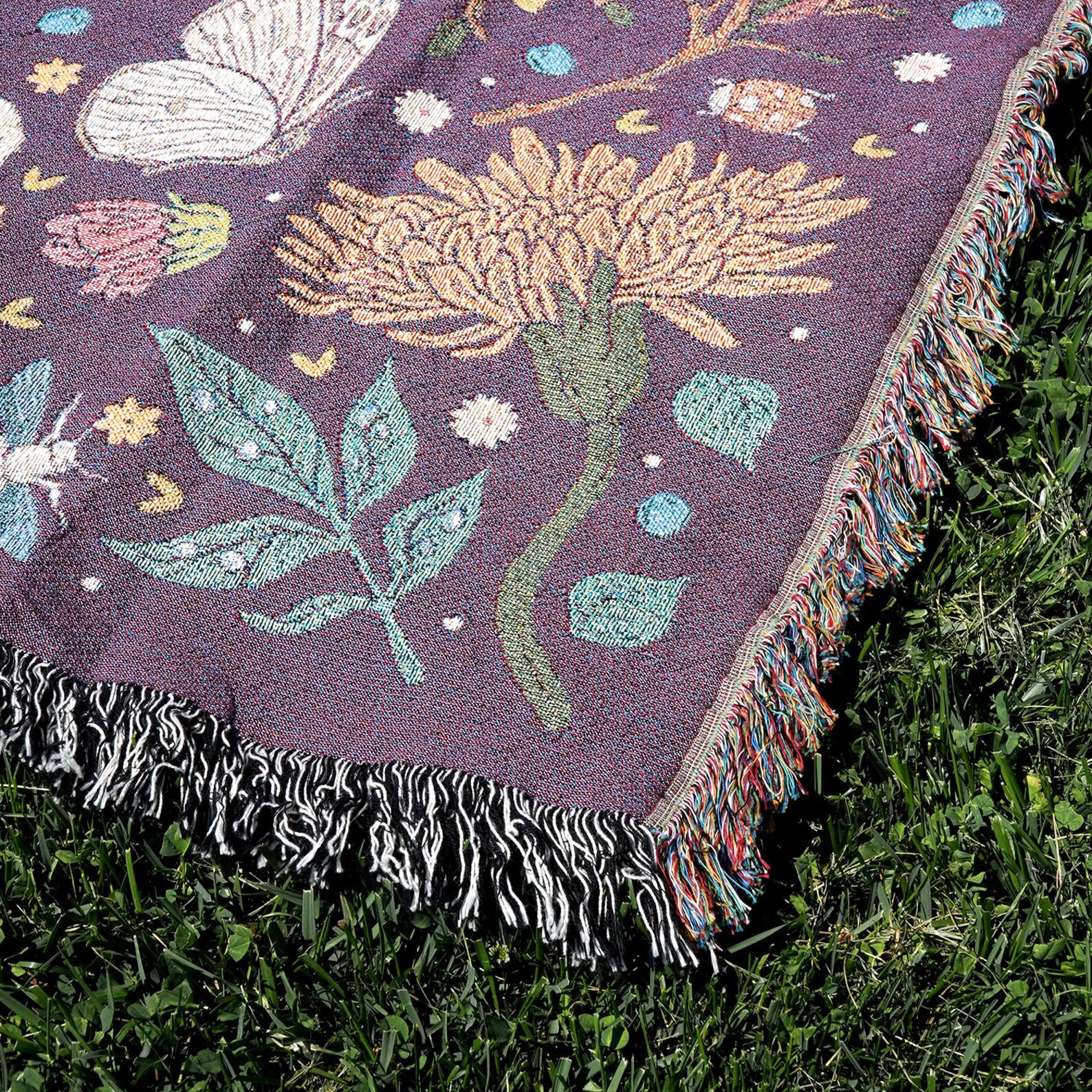 Dreamy Spring Floral Cottagecore Woven Throw Blanket | Cottagecore Home ...