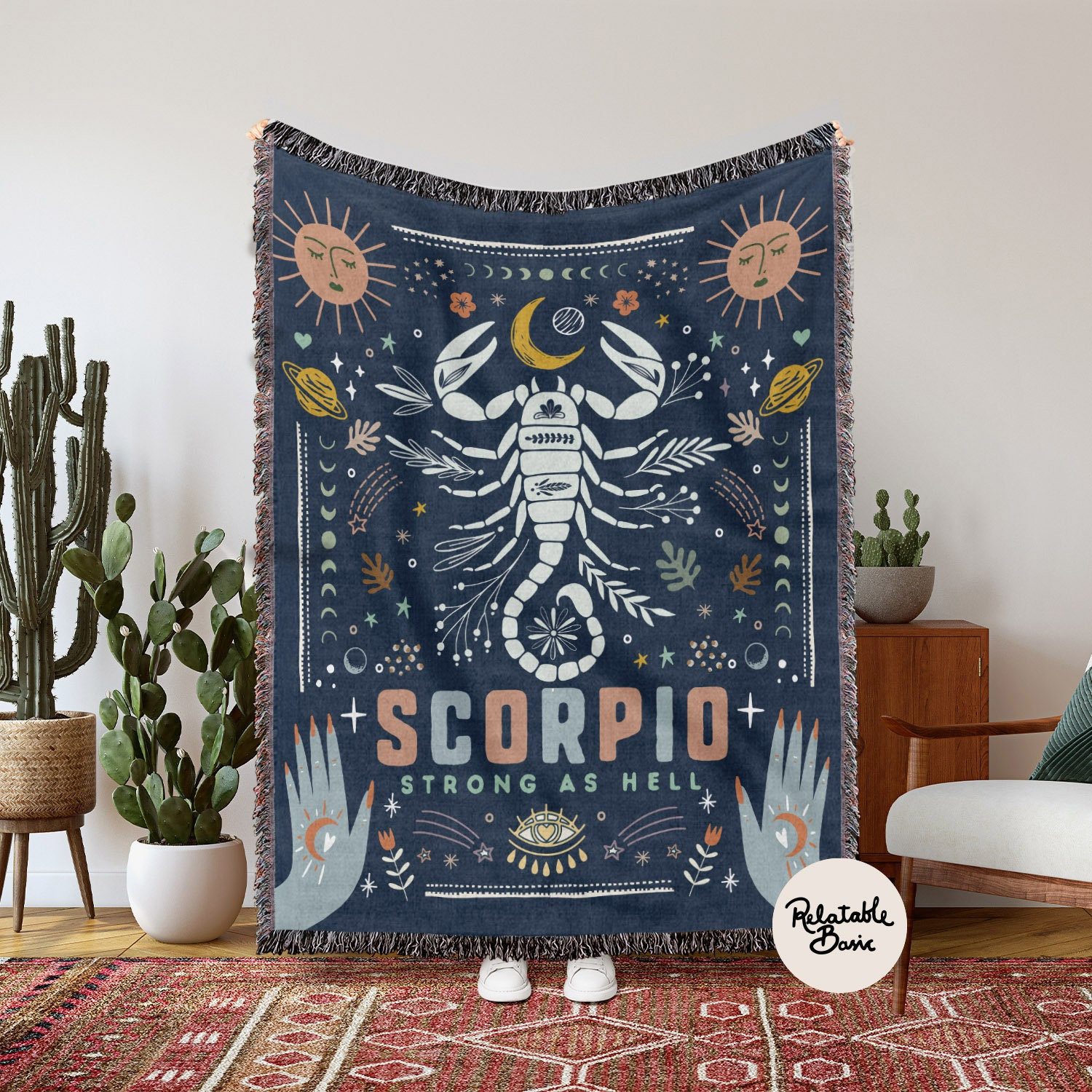 Scorpio Blanket Zodiac Blanket Gifts for Scorpio Baby Etsy