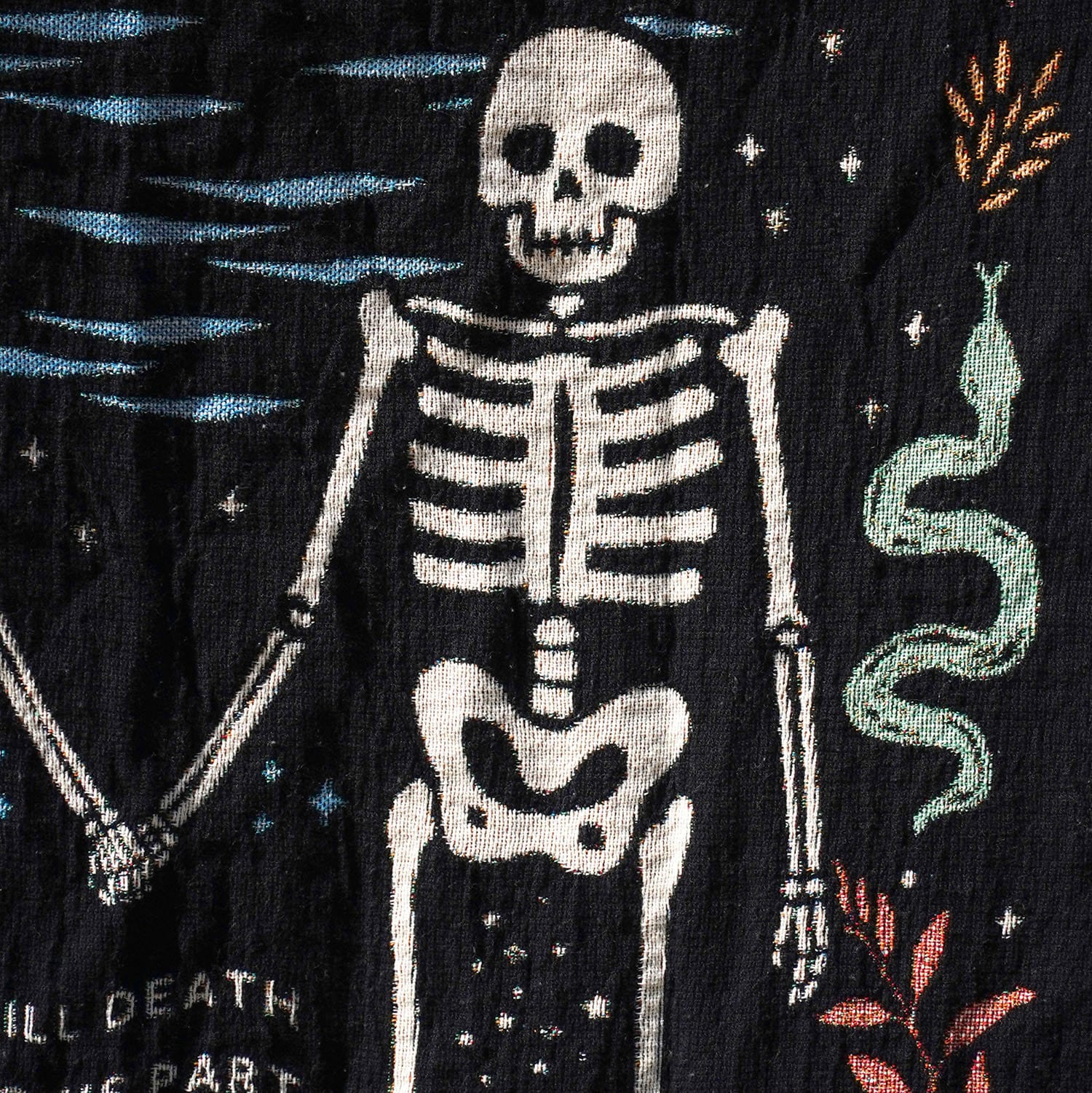 New Custom Couple Personalized Skeleton Woven Blanket For Couples Custom Goth Spooky Halloween Gifts Skeletons